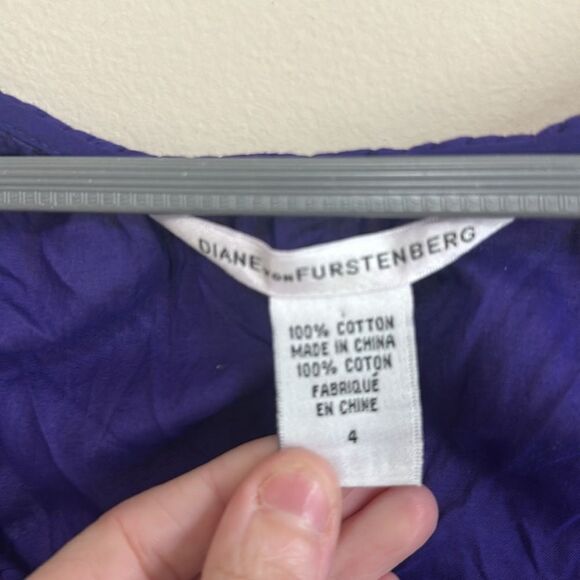 Diane Von Furstenberg Ruffle Wide Sleeve Blouse - Picture 2 of 6